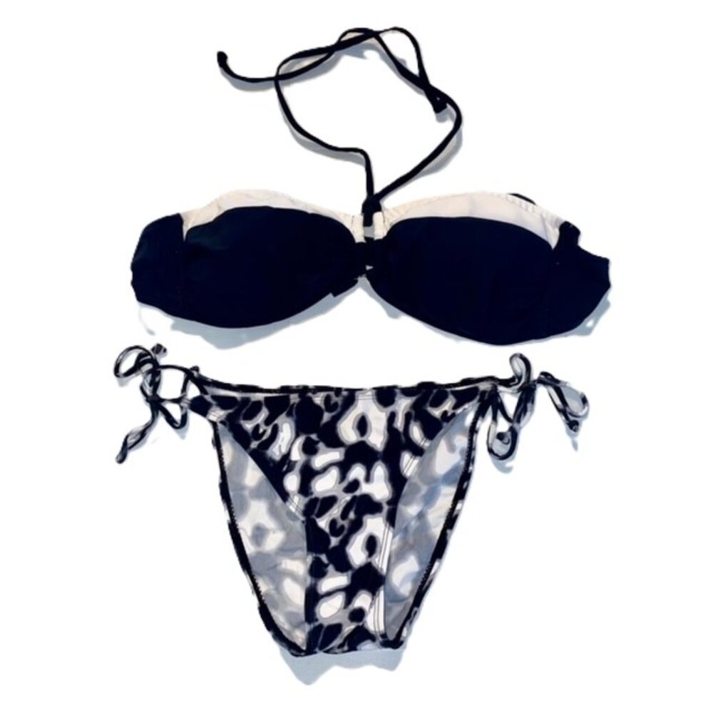Blk/wht Bikini Set